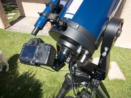 SLR camera on T-adapter
